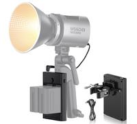 NEEWER NP-F Battery to V Mount Converter Adapter for LED Video Light with Super Clamp Pole Holder, Dual Channel Plate Compatible with Sony NPF Battery F970, F750, 5.5x2.5mm DC Cable, PS010E