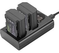 NEEWER NP-FZ100 2280mAh Replacement Battery and Charger with LCD Screen, 2 Packs, Compatible with Sony ZV-E1, FX3, FX30, A1, A9 II, A7R III, A7R IV, A7R V, A7S III, A7 III, A7 IV, A6600, A7C Cameras