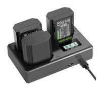 NEEWER NP-FZ100 Replacement Battery and Charger Set Compatible with Sony | 3 Pack, 2280mAh Battery, Triple Slot USB Charger, Compatible with A1, A9, A9 II, A7R IV, A7S III, A7 III, A7 IV, A6600, A7C