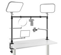 NEEWER Overhead Camera Mount Rig with 2 Ball Heads, Super Clamp/Mobile Phone ...