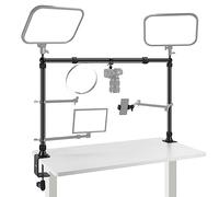 NEEWER Overhead Camera Mount Rig with 2 Ball Heads, Super Clamp, NK002 | Mobile Phone Holder, Camera & Multi Device Desk Mount, Platform Overhead Tripod, Adjustable Height Width, Max Load 12 kg