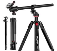 NEEWER Overhead Horizontal Camera Tripod Monopod with Ball Head & Flexible Center Column, 90 Inch Tall Metal DSLR Video Travel Stand, Arca Type QR Plate & Inverted Legs, Max Load 13.2 lbs, TP63