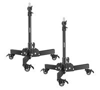 NEEWER Pack of 2 Heavy Duty Light Stands with Wheels, 2.4 Feet Max. Height, Foldable Tripod Stand for Low Angle Shooting, Light Stand for Softbox, Monolight and Other Photography Equipment, ST72