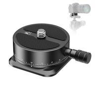 Neewer Panoramic Quick Release Plate, 360° Scaled Panning Head Camera Tripod Mount Adapter with Arca Type Base & 1/4" Screw for DSLR Camera Camcorder Tripod Monopod Slider, Max load 11lb/5kg, QRP-6