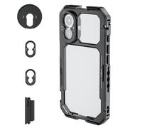 NEEWER Phone Cage Compatible with iPhone 17 Only, Quick Release Video Rig Stabilizer Accessories Kit with 67mm Filter Ring, 17mm Lens Backplate, T Mount Adapter, Camera Control Cap, PA158 (Black)