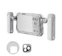 NEEWER Phone Cage Kit Compatible with iPhone 17 Pro Max Only, Video Rig Stabilizer Accessories with 67mm Filter Ring, 17mm Lens Backplate, T Mount Adapter, Two Quick Release Handles, PA144 (Silver)