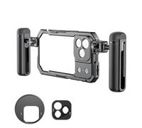 NEEWER Phone Cage Kit Compatible with iPhone 17 Pro Max Only, Video Rig Stabilizer Accessories with 67mm Filter Ring, 17mm Lens Backplate, T Mount Adapter, Two Quick Release Handles, PA144 (Black)