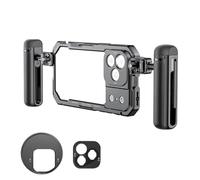 NEEWER Phone Cage Kit Compatible with iPhone 17 Pro Only, Video Rig Stabilizer Accessories with 67mm Filter Ring, 17mm Lens Backplate, T Mount Adapter, Two Quick Release Handles, PA143 (Black)