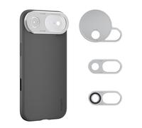 NEEWER Phone Case for Air Only, Modular Protective TPU/PC Phone Cover with 67mm Filter Ring, 17mm Lens Backplate, T Mount Lens Adapter Compatible with Moment MagSafe iPhone Air, PA162 (Black + Silver)