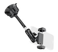 NEEWER Phone Holder for Your Car, 360° Rotating Vacuum Suction Cup Metal Cell Phone Mount Extended Magic Arm Compatible with iPhone Samsung for Windshield Skylight Navigation Video Recording, PA137