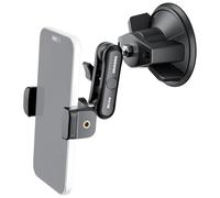 NEEWER Phone Holder for Your Car, 360° Rotating Vacuum Suction Cup Metal Cell Phone Mount Magic Arm Compatible with iPhone Samsung for UTV Windshield Skylight Glass Navigation Video Recording, PA136