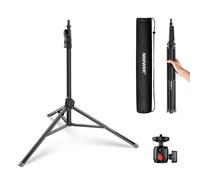 NEEWER Photography Light Stand 1.8-6.6ft/56-200cm with Ball Head 1/4" Screw, Max Load 8.8lb/4kg Aluminum Portable Studio Lighting Tripod, Phone Video Stand for Strobe Light Softbox DSLR Camera, ST200B