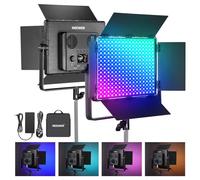 NEEWER PL60C RGB LED Panel Video Light APP/2.4G/DMX Control, 60W 23000Lux/0.5m 2500K-10000K RGBCW Pro Photography Studio lighting/18 Scenes/V Battery Powered for Outdoor Filmmaking Streaming, UK Plug