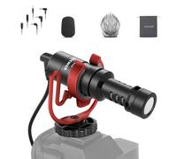 NEEWER Plug & Play Vlog Microphone, 20-20KHz Mini Supercardioid Mic with 3.5mm TRS, USB C OTG Cable, Shock Mount, Windscreen Compatible with iPhone 16 15 14 Samsung S24 Android Tablet Mac Camera, VM10