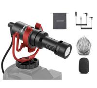NEEWER Plug & Play Vlog Microphone, 20-20KHz Mini Supercardioid Mic with 3.5mm TRS, USB C OTG Cable, Shock Mount, Windscreen Compatible with iPhone 16 15 14 Samsung S24 Android Tablet Mac Camera, VM10