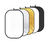 Neewer® Portable 5 in 1 120x180cm/47"x71" Translucent, Silver, Gold, White, and Black Collapsible Round Multi Disc Light Reflector for Studio or any Photography Situation