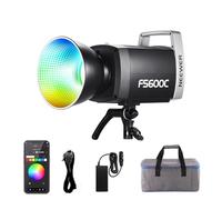 NEEWER Pro 600W RGB LED Video Light APP/2.4G/DMX Control, 2500-7500K 52500lx/1m COB Continuous Output Lighting, CRI95+/TLCI97+ Spotlight with Bag for Studio Photography Recording Streaming, FS600C
