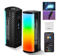 NEEWER Pro Magnetic Handheld Light Rod with App DMX Control/Custom Effects/Light Group, 360° Full RGB 2500K-10000K CRI97 17 Scenes 3200 mAh, Dimmable LED Video Light for Video Streaming, TL98C