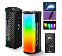 NEEWER Pro Magnetic Handheld Light Wand with APP DMX Control/Custom Effects/Light Group, 360° Full RGB, 3200mAh 2500~10000K Dimmable LED Lighting CRI97 17 Scenes for Video Recording Streaming, TL98C