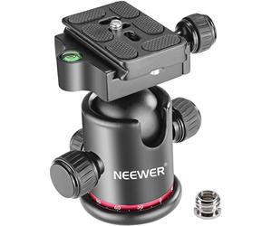 NEEWER Pro Metal Tripod Ball Head 360 Degree Rotating Panoramic with 1/4 Inch Qu