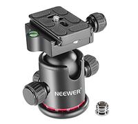 NEEWER Pro Metal Tripod Ball Head 360 Degree Rotating Panoramic with 1/4 inch Quick Shoe Plate, Bubble Level for Tripod,Monopod,Slider,DSLR Camera Camcorder up to 17.6 pounds/8 kilograms (Red+Black)