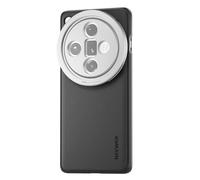 NEEWER Protective Phone Case Compatible with OPPO Find X7 Ultra, Heavy Duty TPU + PC Faux Leather Cover with 17mm Lens Mounts & 67mm Filter Adapter for Wireless Charging, PA116 Black + Silver