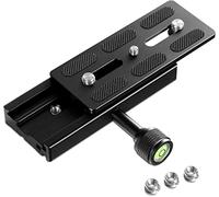 NEEWER Quick Release Plate with Clamp Adapter Set, 120mm QR Plate with Clamp, 3/8"&1/4" Screw, Bubble Level, 3/8” to 1/4” Screw Adapter, Compatible with Arca Swiss Tripod Monopod Ball Head