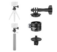 NEEWER Quick Release Tripod Mount Adapter Compatible with GoPro Hero 13 11 10 9 8 Hero Max DJI Osmo Insta360, Aluminum Action Camera Base Mount with 1/4" Thread, Safe Lock, 360° Panoramic, FL-GP13