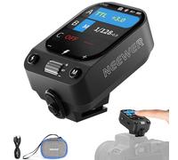 NEEWER QZ-C 2.4G TTL Wireless Flash Trigger Compatible with Canon R6 R5 6D Mark II Cameras, OLED Touchscreen Hot Shoe Flash Transmitter with 1/8000s HSS, 1000mAh Battery/CM Switch