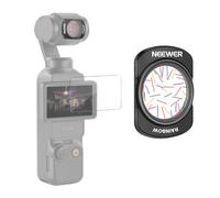 NEEWER Rainbow Star Lens Filter Compatible with DJI Osmo Pocket 3 & Creator Combo Accessories, Magnetic Multicoated HD Optical Glass Starlight Gimbal Camera Effect Filter with Screen Protector, FL-C36