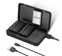 NEEWER Replacement Battery and Charger Set for EN-EL15c, 2 Pack 2400mAh Batteries and Dual Channel Charger, Compatible with Nikon Z8 Z7 Z6 Z5 D850 D810 D780 D750 D610 D500 D7500 D7200 D7100 D7000 1 V1