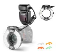 Neewer RF1-S Marco Ring Flash Light Compatible with Sony Camera, 76Ws GN15 5600K TTL Lighting, 1-1/128 Output Front/Rear Curtain Sync Color Gels Lens Adapter Rings for Macro Photography Studio Photo