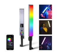 NEEWER RGB Light Wand with 2.4G/APP Control, Upgraded 360° Touchable RGBWW Photography Handheld LED Video Lighting Stick with 2500K-10000K, CRI/TLCI97+, 18 Scenes, 7.4V/31Wh Battery, BH30S