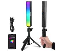 NEEWER RGB Light Wand with Desk Tripod, APP Control Magnetic Handheld Photography Video Lighting Stick, 2500K-8500K Dimmable CRI95+ 17 Scenes Full Color LED Tube Bar for Vlog, 2550mAh Battery, TL21C