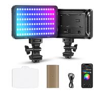 NEEWER RGB Video Light with 4300mAh NP-F750 Replacement Battery, APP Control 360° Full Color LED Camera Key Lighting CRI95+ Dimmable for Studio DSLR Camcorder Photography Recording Streaming, RGB176