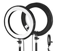 NEEWER Ring Light Diffuser for RH12B RH12C 12" Only, Elastic Video Softbox Sock for Soft & Even Light, No Leakage, White Soft Cloth for Live Stream/Video Recording, NS008
