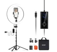 NEEWER Ring Light for Phone 12 Inch 24W LED with Stand 180 cm, Two-Tone 2900K-7000K, USB C PD Port, CRI97+ 1810lux/0.5m 12 Scenes Ring Light for Make-up Streaming Zoom TikTok, RH12B