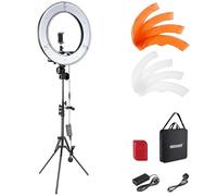 NEEWER Ring Light Kit: 18"/45cm Outer 55W 5600K Dimmable LED Ring Light, Light Stand, Carrying Bag for Camera, Smartphone, YouTube, TikTok, Self Portrait Shooting, Black
