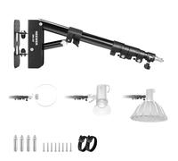NEEWER Ring Light Wall Mount Boom Arm, 22"-46"/55-116cm 180° Swivel Triangle Light Wall Mounting for Photography Strobe Monolight Softbox Umbrella Reflector, Aluminum Alloy, 6.6lb/3kg Capacity, WB-100