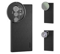 NEEWER S24 Ultra Case, Protective Faux Leather Phone Case with 17mm Lens Mounts & 67mm Filter Adapter for Video Recording, Compatible with MagSafe Charging Samsung Galaxy S24 Ultra, PA052 Black