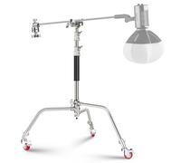 NEEWER SC186W Stainless Steel Heavy Duty C Stand with Swivel Casters