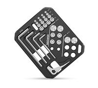 NEEWER Screws and Hex Keys Storage Plate Kit, 5 Hex Keys & 24 Stainless Steel Screws: 3/8" 1/4" M2.5 M3 M4 M5, Compatible with SmallRig Handles Camera Cages Photography Accessories, UA001