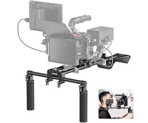 NEEWER Shoulder Mount Video Rig with Arca Quick Release Dslr Camera & Camcorder Mounting, Dual Handles 15mm Rods (16"/40cm), Filmmaking Video Stabilizer Compatible with SmallRig Follow Focus, SR007