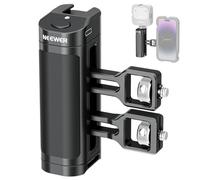 NEEWER Side Handle Grip with Wireless Remote Control Button Shutter Trigger for Smartphone Cage Video Rig, 2 Mount Adapters with 1/4" Screws & Locating Pins, Compatible with SmallRig Cages, PA005E