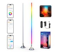NEEWER Smart LED Floor Lamp NEW VERSION, 1500lm 1800K-6500K RGBW Standing Corner Light, APP/Voice Control/AI Custom/Music Sync/16 Million Colors, Lighting for Bedroom Living Room Home Decor, NF01