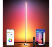NEEWER Smart RGBW Floor Lamp, 1500 lm LED Corner Light, Compatible with Alexa Google, App Control, AI DIY, Music Sync, 16 Million Colours, Ambient Lighting for Bedroom, Home Decoration, NF01