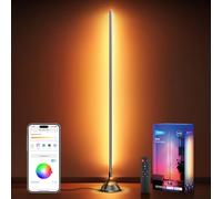 NEEWER NF01 Smart LED Floor Lamp,1500lm 16 Million Color RGBW Standing Corner Light, Compatible with Google Assistant Alexa, APP/AI Custom/Music Sync, Ambience Lighting for Living Bedroom Home Decor