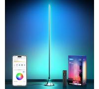 NEEWER Smart RGBW Floor Lamp, 1500lm LED Standing Corner Light Compatible with Alexa Google, APP Control/AI DIY/Music Sync/16 Million Colors, Ambience Lighting for Bedroom Living Room Home Decor, NF01