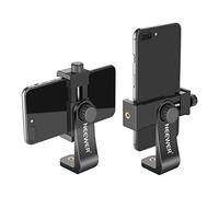 NEEWER Smartphone Holder Phone Tripod Mount Compatible with iPhone Android | Compatible with iPhone 17 16 15 Pro Max Plus Samsung Galaxy S26 S25 S24 Ultra, Cell Phone Clip Adapter for Tripod, 1/4" Screw