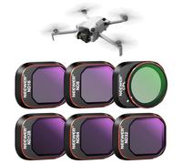 NEEWER Snap On ND&CPL Filter Set Compatible with DJI Mini 4 Pro, 6 Pack CPL Filter and Neutral Density Filters ND8 ND16 ND32 ND64 ND128 with Ultra Slim Frame Double Sided Coated HD Glass